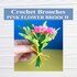 Pink flower brooch Crochet pattern