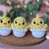 Crochet plush no sew baby chick in the egg amigurumi pattern