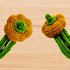 a crochet pumpkin hair clip pattern