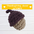 Fall acorns crochet pattern, Thanksgiving games, Fidget toy