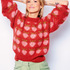 Pulli mit Erdbeermotiven in Rot, Pink, Weiß und Grün