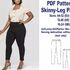 Skinny-Leg Pants Pattern PDF Sewing Patterns Trousers Patterns Women Pants