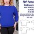 Pullover Pattern PDF Sweatshirt Sewing Pattern Plus Size Sewing Patterns