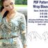 Wrap Blouse Sewing Pattern PDF Sewing Patterns Womens Tops Patterns PDF