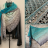 Crochet Pattern Flat Triangular Scarf "Charis"