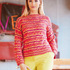 Pulli mit Wellenmuster in Rot, Koralle, Fuchsia und Gelb