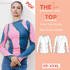 Long sleeve sewing pattern XS-XXXL, ladies jersey top lettuce hem patchwork