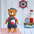 Crochet bear amigurumi pattern  Eric, the Lifeguard Bear