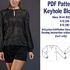 Keyhole Blouse Sewing Pattern PDF Sewing Patterns Womens Tops Patterns PDF