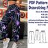 Drawstring Pants Pattern PDF Sewing Patterns Trousers Patterns PDF Pattern