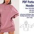 Oversized Hoodie Sewing Pattern PDF Sewing Patterns Women Patterns Sewing