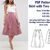 Pleated Skirt Sewing Pattern PDF Sewing Patterns Vintage Skirt Pattern PDF