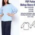 Bishop Sleeve Blouse Pattern Sewing Patterns PDF Top Patterns Sewing PDF