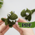 Crochet dinosaur pattern, amigurumi dino T-Rex pattern