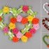 Heart with roses and tendrils - easy from scraps of yarn