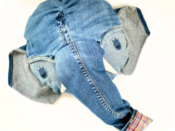 Cosy cushion, elephant sewing pattern, upcycling old jeans