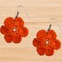 Crochet flower earrings pattern