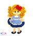 Girl doll crochet  applique