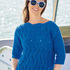 Pullover mit Wellenmuster in Blau