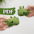 Crochet frog pattern, amigurumi frog mini crochet animal pattern