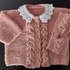 Strickanleitung Babyjacke mit Häkelkragen und Stirnband Größe 56/62 !