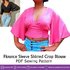 Flounce Sleeve Shirred Crop Blouse PDF Sewing Pattern | Front Gathered