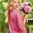 Pullover mit Netzmuster in Pink