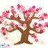 100 flowers tree crochet applique