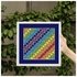 Cross stitch pattern rainbow mosaic, cross stitch embroidery pattern PDF fi