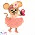 Mouse Girl crochet pattern applique