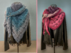 6-in-1 Pattern set: Triangular Scarfs, Shawls and Loops "Rhea" and "Merope"