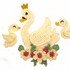 Swan and babies crochet pattern applique