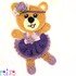 Bear girl crochet pattern applique