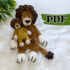 Crochet snuggler pattern, crochet lion baby lovey blanket pattern