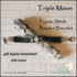 Triple Moon Narrow Peyote Stitch Bracelet - 2 versions