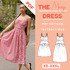 Shirred Dress Sewing Pattern PDF XS-XXXL Midi Dress A Line Tiered dress