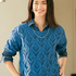 Pulli mit Rautenmuster in Royalblau