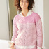 Pulli mit Ajourmusterstreifen in Rosa