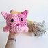 No Sew Long Cat Plush Toy Crochet Pattern - Bubblegum and Sleepy