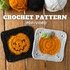 Halloween pumpkin granny square crochet pattern & tutorial for beginners