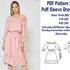 Puff Sleeve Dress Pattern Sewing Patterns Off the Shoulder Dress Pattern