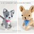 Cat Crochet Pattern Amigurumi Dog French Bulldog Crochet Pattern