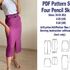 Skirts Sewing Patterns PDF Skirt Sewing Pattern Womens Sewing Patterns