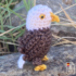 Bald eagle crochet pattern, amigurumi pattern tiny sitting bird, E-Book min