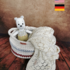 Häkelmuster PDF Kuschelbär weiß braun amigurumi gehäkeltes Spielzeug