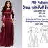 Maxi Dress Sewing Pattern PDF Puff Sleeve Dress Sewing Patterns PDF Pattern