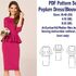 PDF Peplum Dress Sewing Pattern Pencil Skirt Pattern Peplum Blouse Pattern