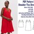 V-neck Shoulder Tie Dress Sewing Pattern PDF Tiered Dress Sewing Pattern