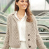 Jacke mit Rautenmuster in Grau