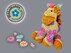 Unicorn crocheted with African Flowers crochet pattern PDF DYN